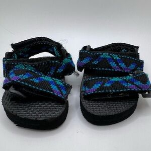 Vintage Goldbug baby Black and Blue Velcro Sandals